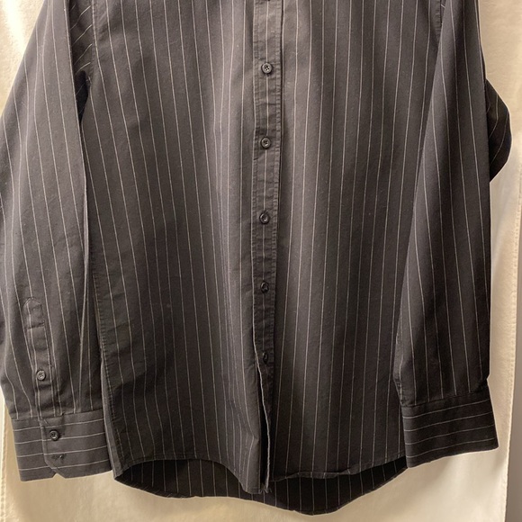 Level Ten Black Men’s Button-Down Striped Dress Shirt - Picture 10 of 15